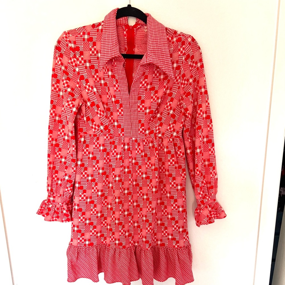Vintage 60s/70s Jerrell of Texas Dress Small Flaw